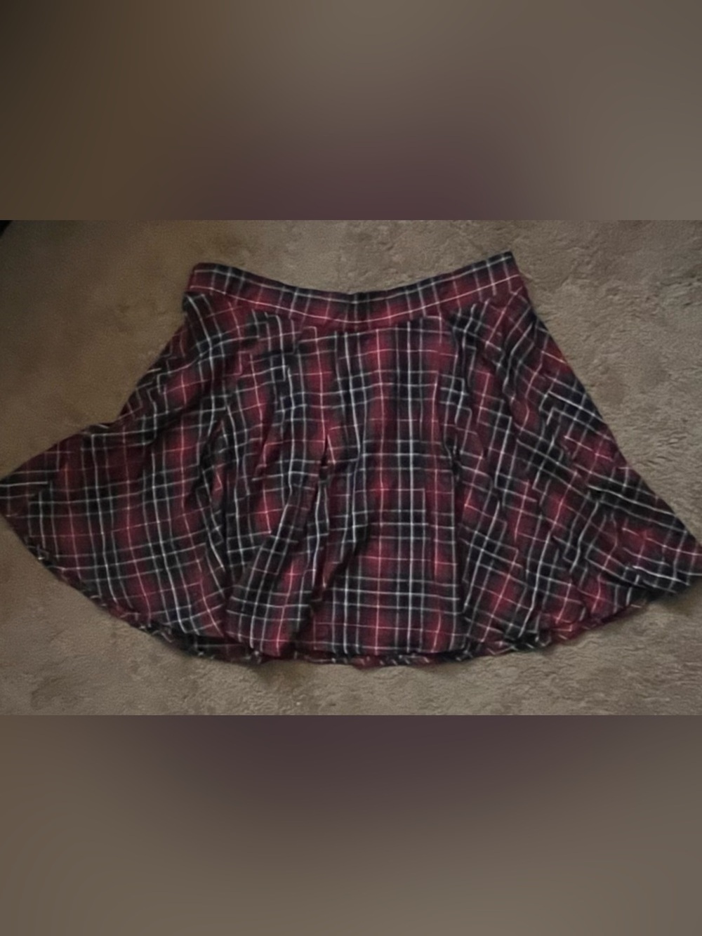 torrid Red and Black Plaid Circle Skirt